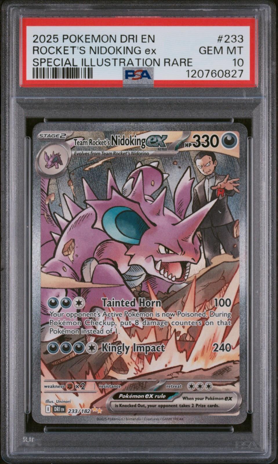 Team Rocket's Nidoking ex 233/182 - Destined Rivals (PSA 10)